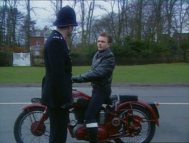 BSA B31 Make & model cited in episode. Fake plate.