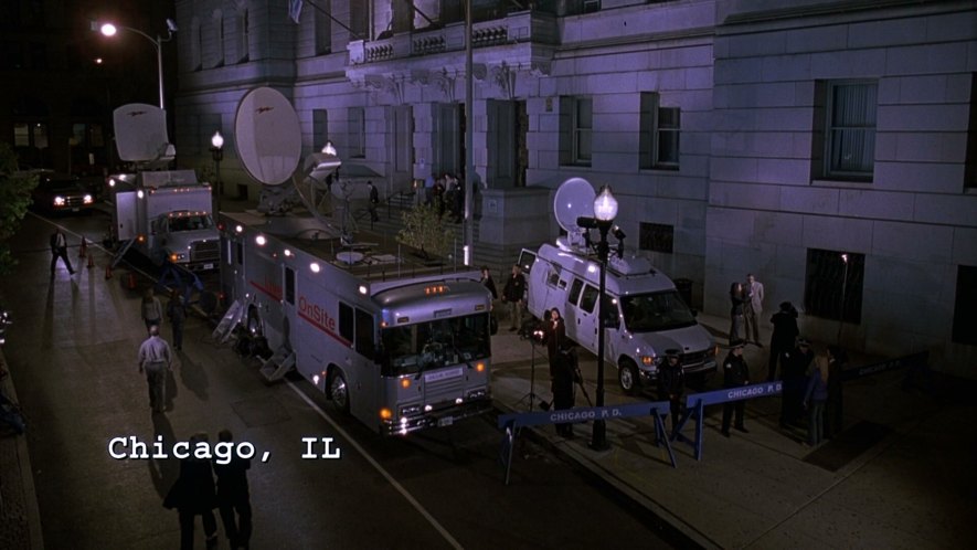 Blue Bird All American TV Broadcasting Bus