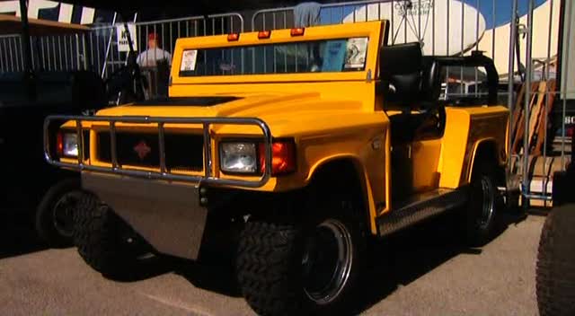 Club Car DS Hummer X4 Custom Confederate Golf Cart